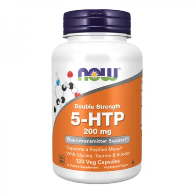NOW Foods 5-HTP 200 МГ · 120 капсули