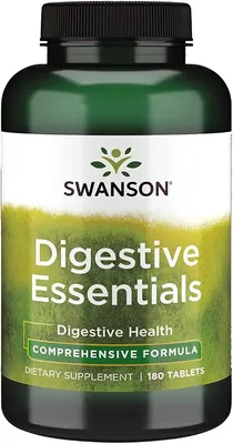 Swanson Digestive Essentials | Comprehensive Formula 180 Таблетки, 90 Дози