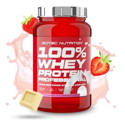 Scitec 100% Whey Protein Professional · Бял шоколад с ягода · 920 г