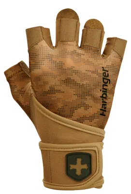 Harbinger Мъжки Ръкавици Pro Wrist Wraps 2.0 / с накитници - Tan Camo