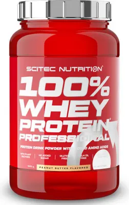 Scitec 100% Whey Protein Professional · Фъстъчено масло · 920 г