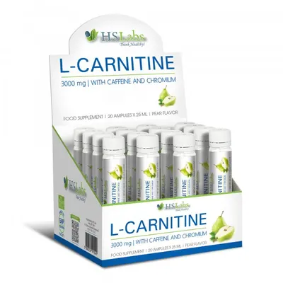 HS LABS - L-CARNITINE 3000 - WITH CAFFEINE AND CHROMIUM · 25 мл