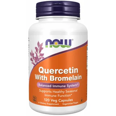 NOW Foods Quercetin with Bromelain · 120 капсули