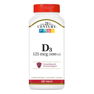 21st Century Vitamin D3 125mcg (5000IU) - Tabs - Витамин D · 110 таблетки