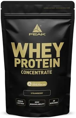 PEAK Whey Protein Concentrate - Суроватъчен протеин концентрат · Ягода · 900 г