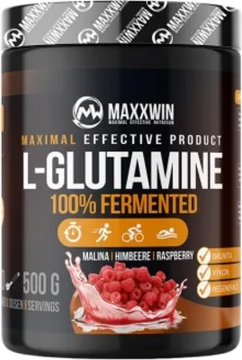 MaxxWin Glutamine Powder / Fermented · Малина · 500 г