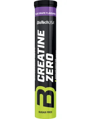 BioTech USA Creatine Zero Effervescent Tabs · Синьо грозде · 18 таблетки