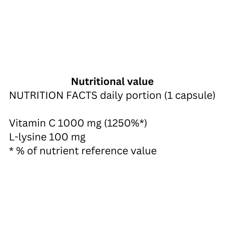 Етикет на ACTIVLAB - Elements Vitamin C - 60 Capsules