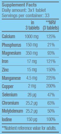 Етикет на BioTech USA Multi Mineral Complex 100 Tabs.