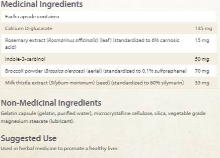 Етикет на Natural Factors Estro Factors 305 mg 60 капсули
