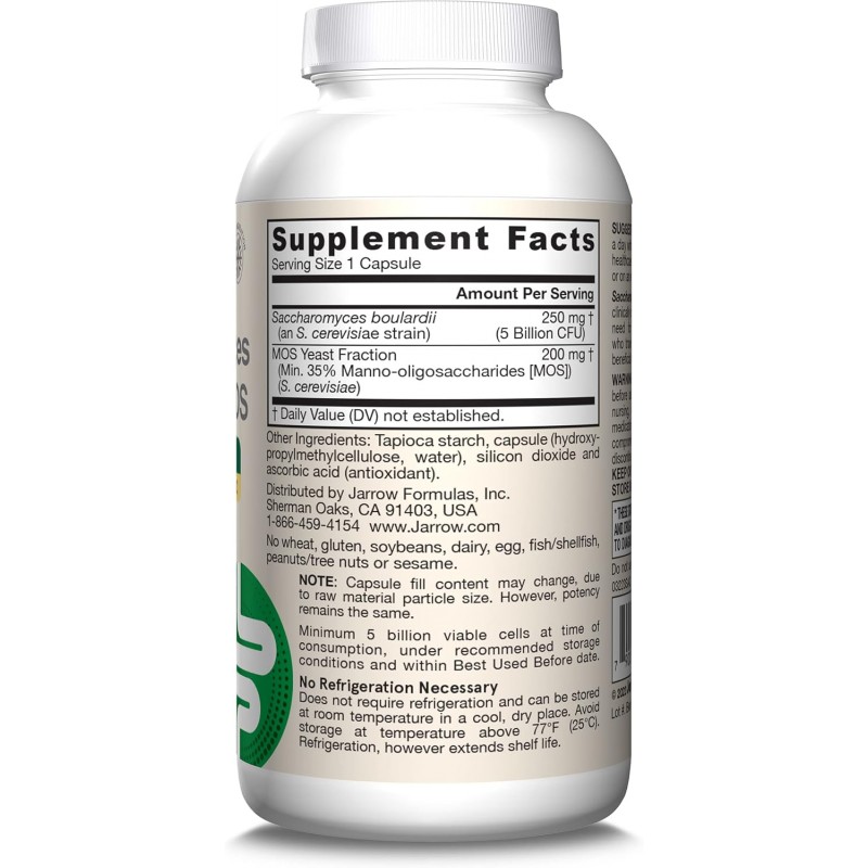 Етикет на Saccharomyces Boulardii + MOS