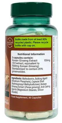 Етикет на Korean Ginseng 1500 mg