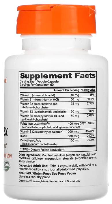 Етикет на BEST Fully Active B Complex | with Quatrefolic®