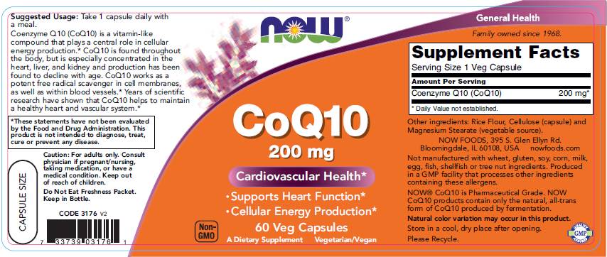 Етикет на CoQ10 200 mg