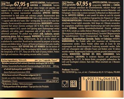 Label of Appetite Control