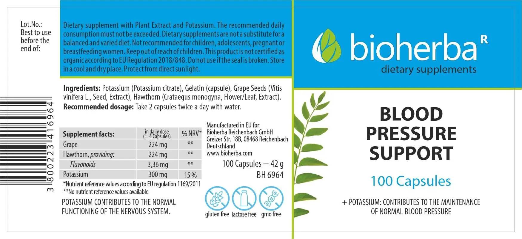 Етикет на Blood Pressure Health