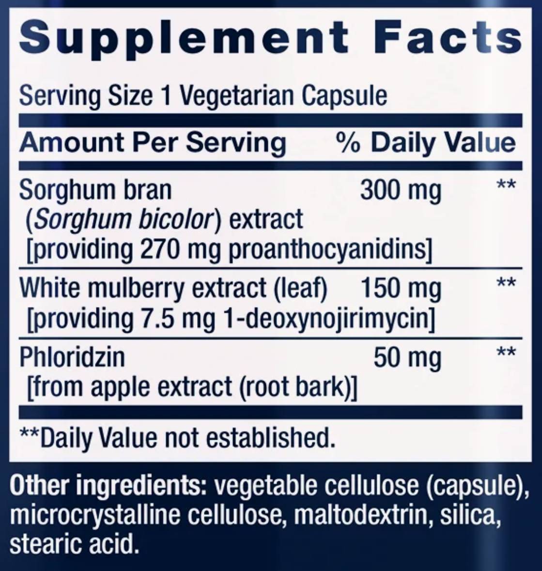 Етикет на Life Extension Tri Sugar Shield® 60 капсули, 60 Дози