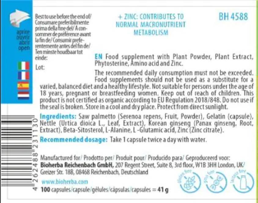 Label of Prostate Essentials