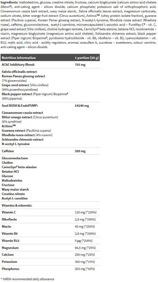 Label of Olimp Sport Nutrition SOUL RIPPER 500 грама