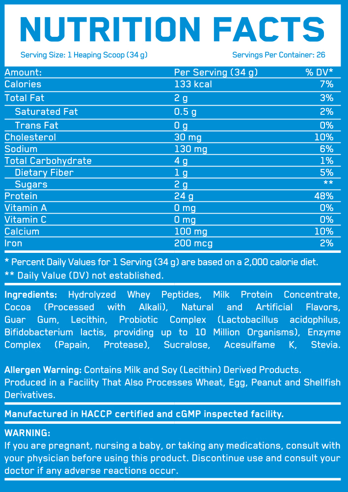 Етикет на Everbuild Ultra Premium Whey Protein Build