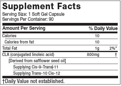 Етикет на MuscleTech Platinum Pure CLA 90 Гел капсули, 90 Дози