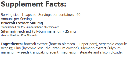 Label of AMIX - Brocco Plus - 60 vcaps
