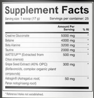 Етикет на Dedicated Nutrition Epic | Muscle Building Formula 425 грама, 25 Дози Диня