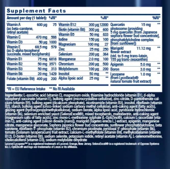 Етикет на Life Extension One-Per-Day Tablets 60 Таблетки, 60 Дози
