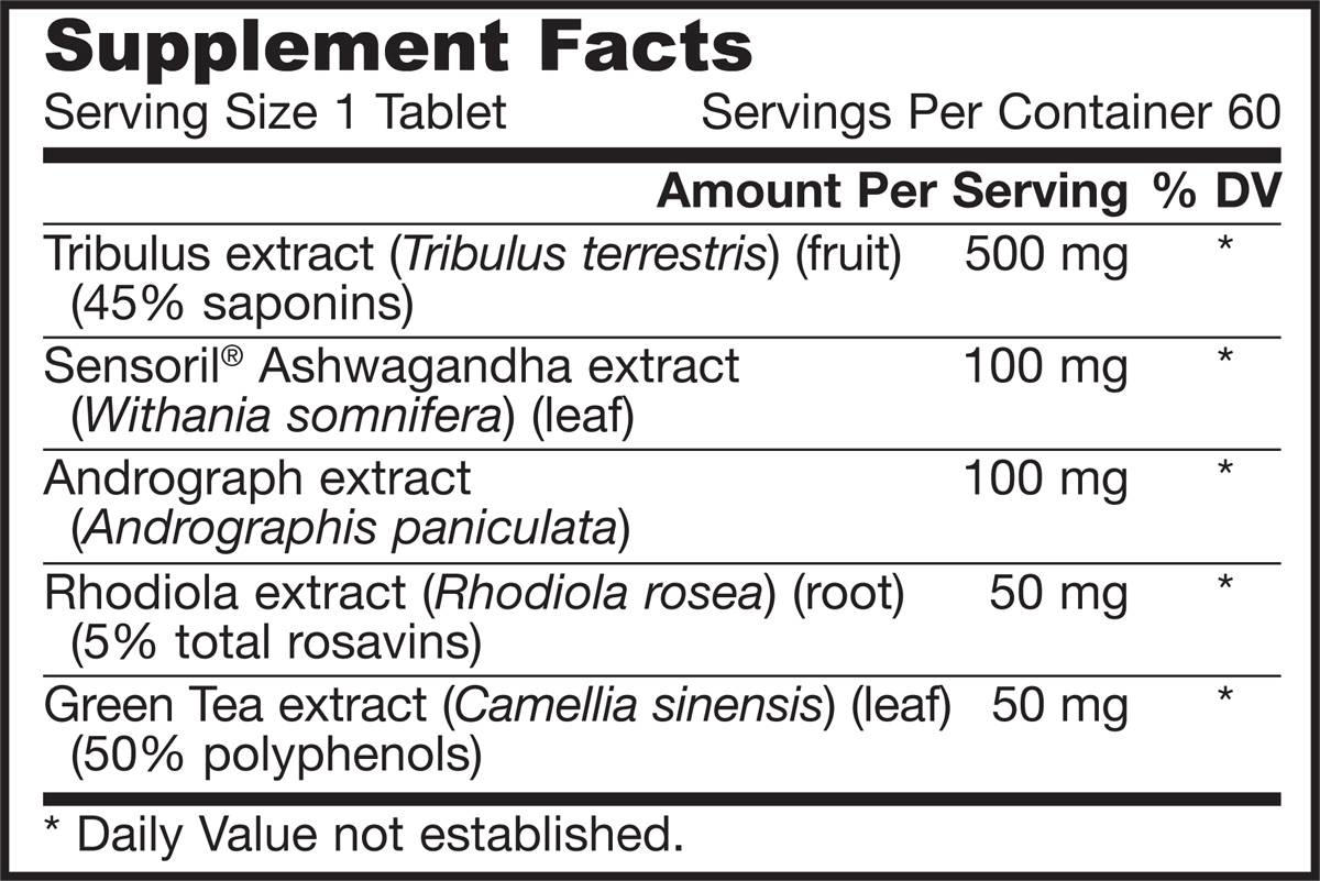 Етикет на Jarrow Formulas Tribulus Complex 60 Таблетки