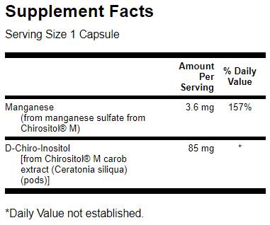 Етикет на D-Chiro-Inositol 88.6 mg