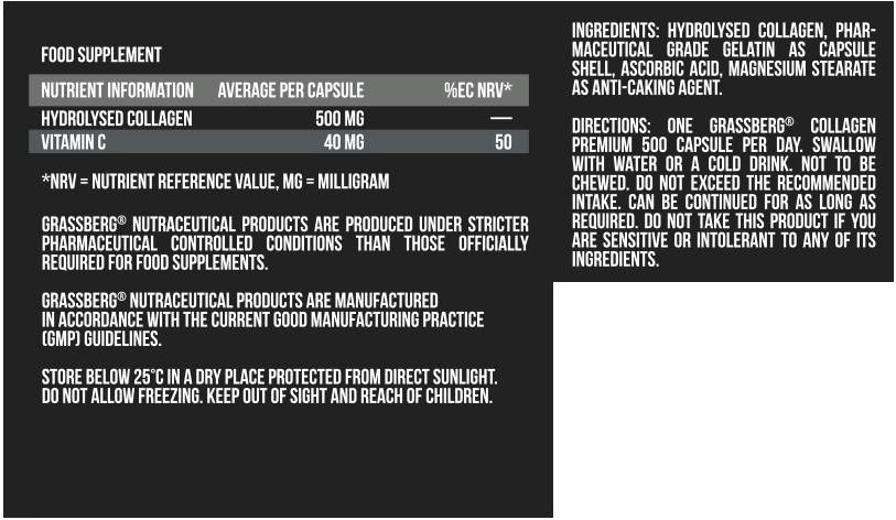 Етикет на Collagen Premium 500