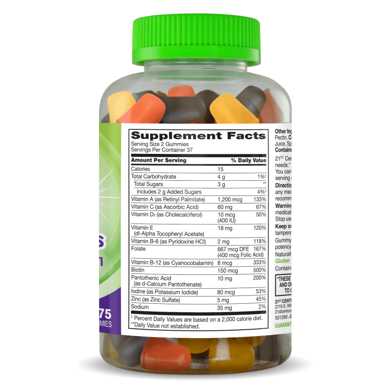 Етикет на 21st Century VitaJoy Adult Multi Gummies - Мултивитамини | 75 gummies