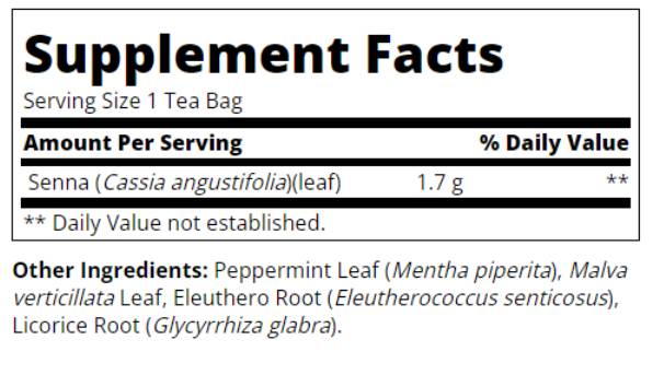 Етикет на Herbal Slimming Tea - Peppermint
