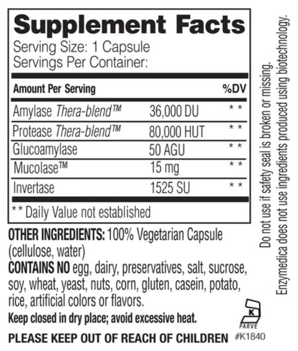 Label of Allerase | for Allergies