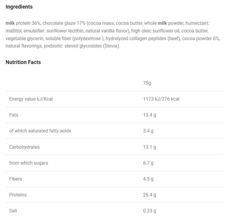 Етикет на FIT SPO Fit Spo MAXX Bar Шоколадов мус