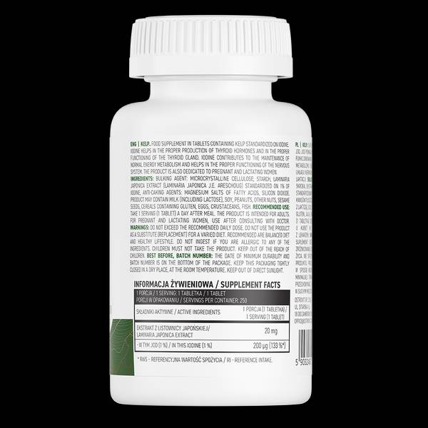 Етикет на Kelp 200 mcg | Natural Iodine Source