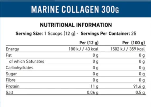 Етикет на Applied Nutrition Marine Collagen - Рибен Колаген | 300g