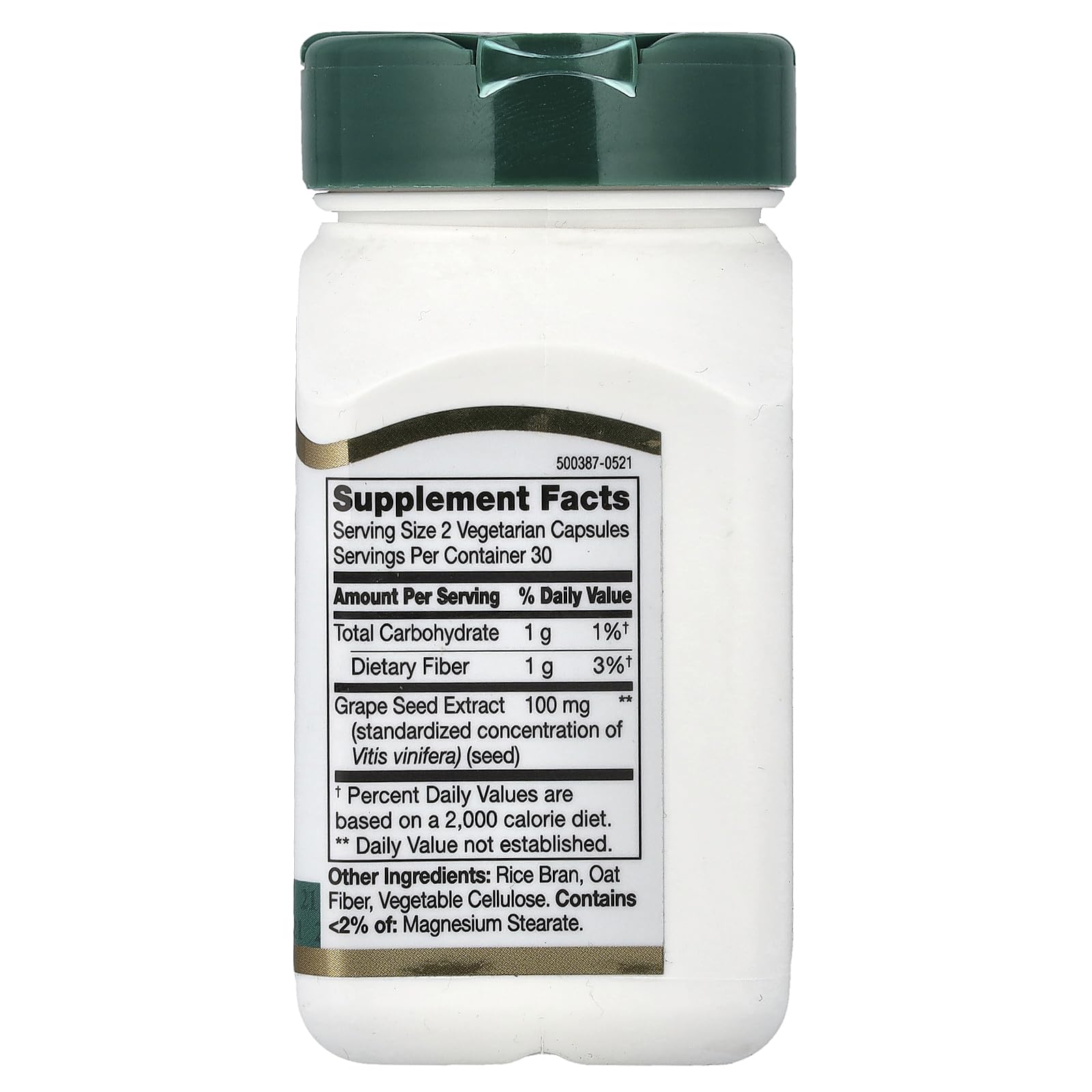 Етикет на 21st Century Grape Seed Extract - Екстракт от Гроздови Семки | 60 caps