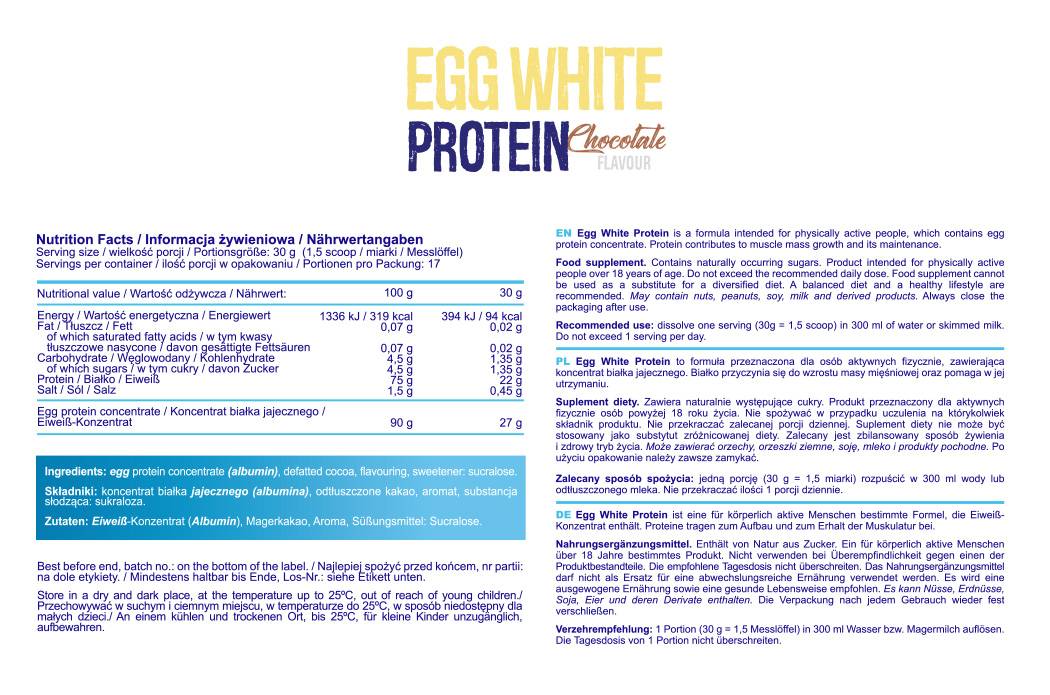 Label of Allnutrition Egg White Protein - Яйчен Протеин | 510g