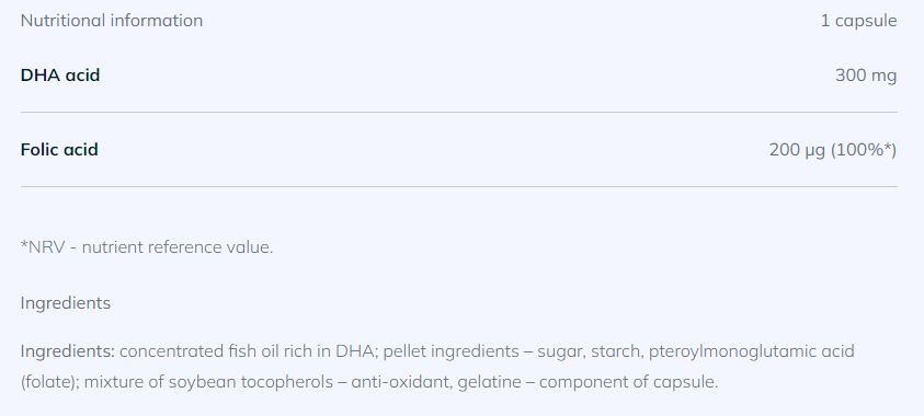 Етикет на Olimp Gold DHA / 30 Caps