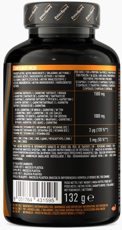 Етикет на CARNITINA extra 1000 mg