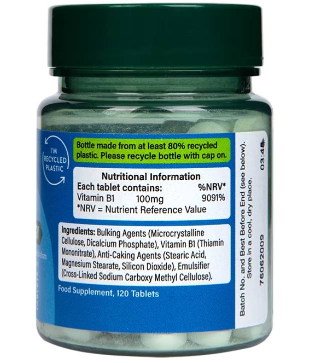 Етикет на Vitamin B1 | Thiamine 100 mg