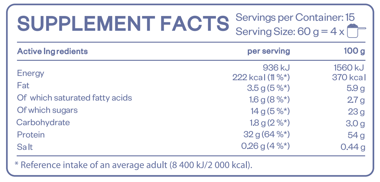 Етикет на HS LABS - OAT & WHEY - 900 g