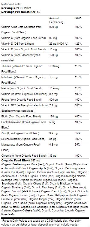 Етикет на Mykind Organics | Men's Once Daily